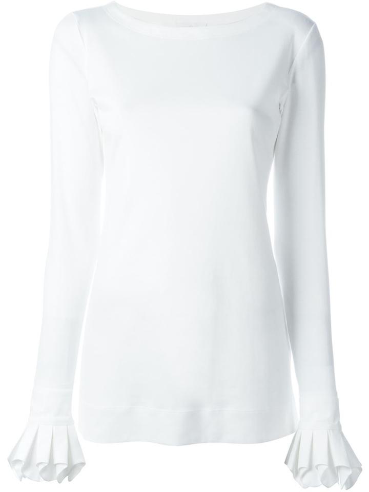 Roberto Capucci Pleated Trumpet Sleeve Jumper