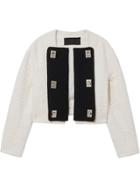 Proenza Schouler Contrast Panels Tweed Jacket - White
