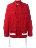 Off-white Brushed Diagonals 'sahariana' Shirt, Men's, Size: Xs, Red, Cotton