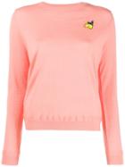 Chinti & Parker Lemon Embroidered Sweater - Pink