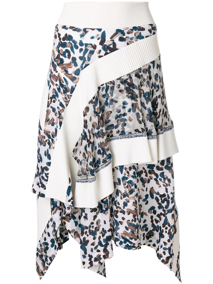 3.1 Phillip Lim Layered Ribbed Skirt - White