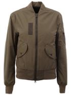 Yang Li Zipped Detail Bomber, Women's, Size: 40, Green, Polyamide/polyester