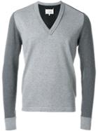 Maison Margiela Colour Block Jumper, Men's, Size: Xl, Grey, Cotton