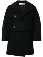 Marni Double Breasted Coat, Women's, Size: 40, Black, Wool