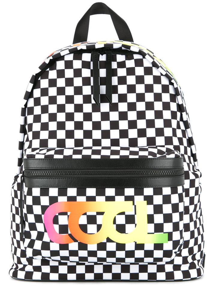 Ports V Cool Summer Checkered Print Backpack - White