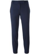 Brunello Cucinelli Cropped Pants, Women's, Size: 40, Blue, Virgin Wool/polyamide/spandex/elastane/cupro