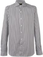 Gabriele Pasini Striped Button Down Shirt, Men's, Size: 40, Black, Cotton