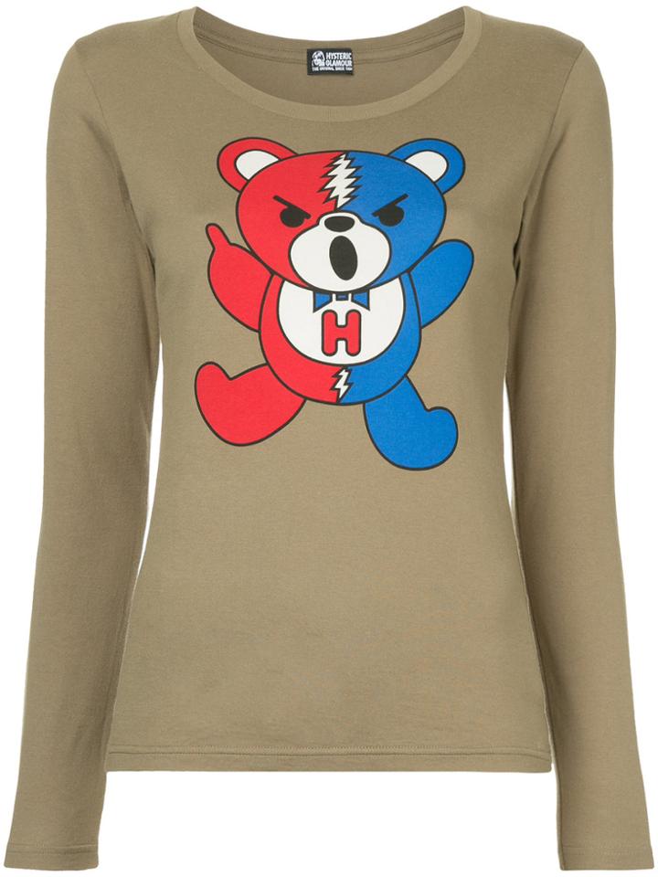 Hysteric Glamour Dead Bear Print Blouse - Green