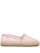 Red Valentino Polka-dot Mesh Espadrilles - Pink