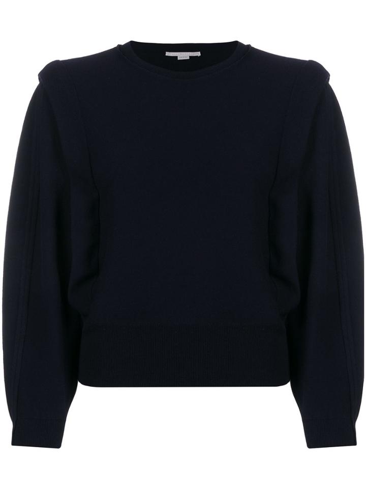 Stella Mccartney Crew-neck Panelled Jumper - Blue