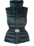 Moncler 'tareg' Padded Gilet, Women's, Size: Iv, Green, Feather Down/polyamide/polyester