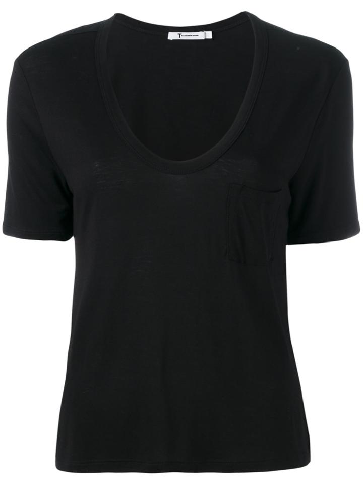 T By Alexander Wang Ruched T-shirt - Black