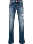 Jacob Cohen Flag Patch Jeans - Blue