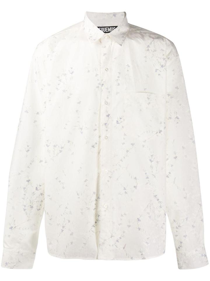Jacquemus La Chemise Simon Floral Print Shirt - White