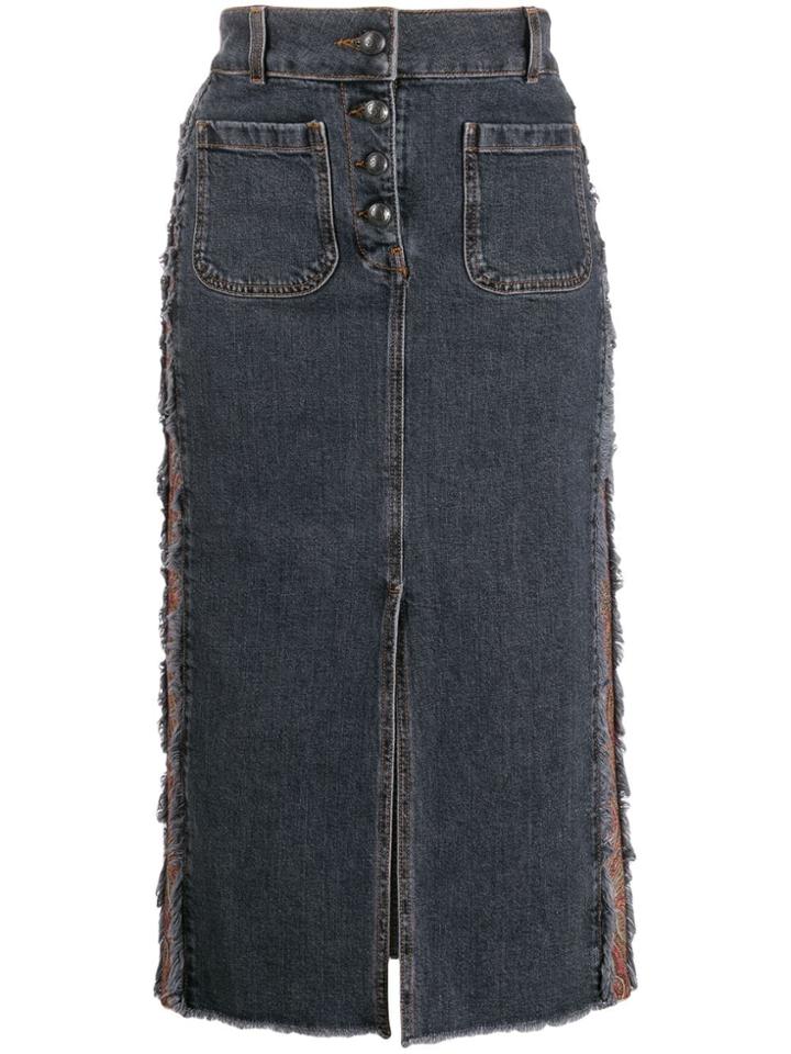 Etro Button-up Skirt - Blue