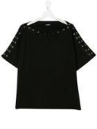 Diesel Kids Embellished Short-sleeve Top - Black
