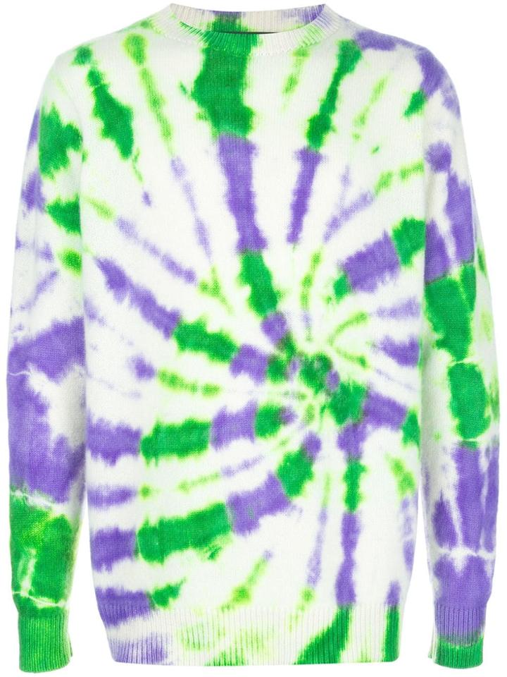 The Elder Statesman Cashmere Abstract Knit Sweater - Multicolour