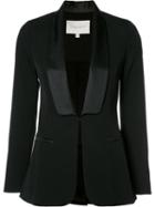 Carolina Herrera Tuxedo Collar Blazer, Women's, Size: 2, Black, Virgin Wool