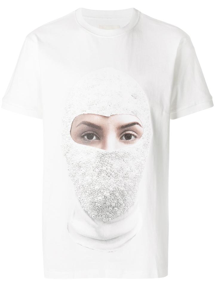 Ih Nom Uh Nit Printed Woman Face T-shirt - White