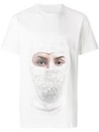 Ih Nom Uh Nit Printed Woman Face T-shirt - White