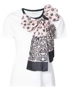 Red Valentino Oversized Bow Appliquée T-shirt - White