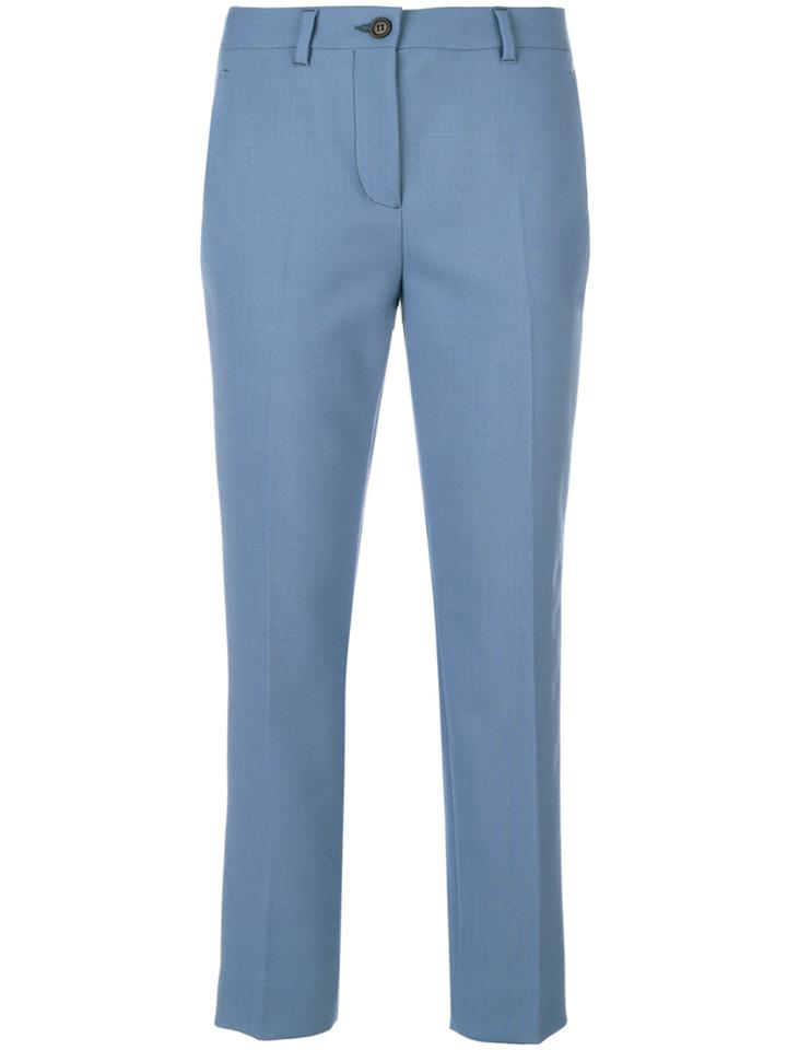 Miu Miu Cropped Trousers - Blue