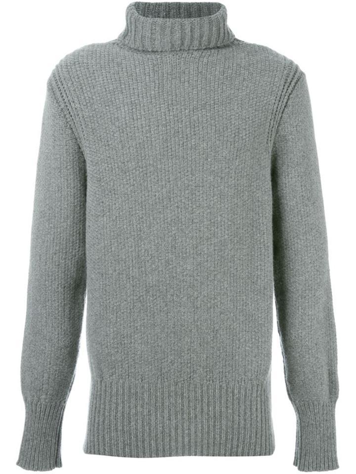 Ann Demeulemeester Grise Turtle Neck Jumper, Men's, Size: Medium, Grey, Nylon/alpaca