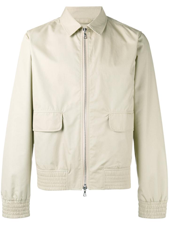 Officine Generale Harrington Jacket, Men's, Size: Large, Nude/neutrals, Cotton/polyamide/polyester/viscose
