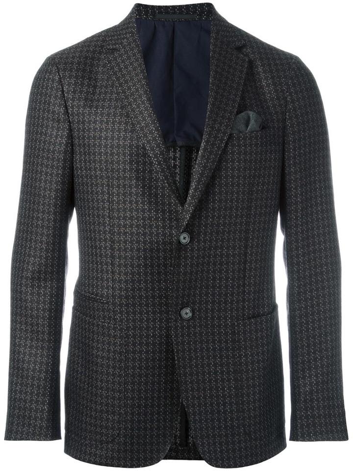 Ermenegildo Zegna Tweed Blazer, Men's, Size: 54, Brown, Wool/cupro/cotton