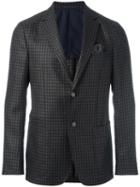 Ermenegildo Zegna Tweed Blazer, Men's, Size: 54, Brown, Wool/cupro/cotton