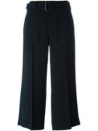 Vince Cropped Tailored Trousers, Women's, Size: Small, Blue, Polyester