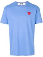 Comme Des Garçons Play Heart Application T-shirt - Blue