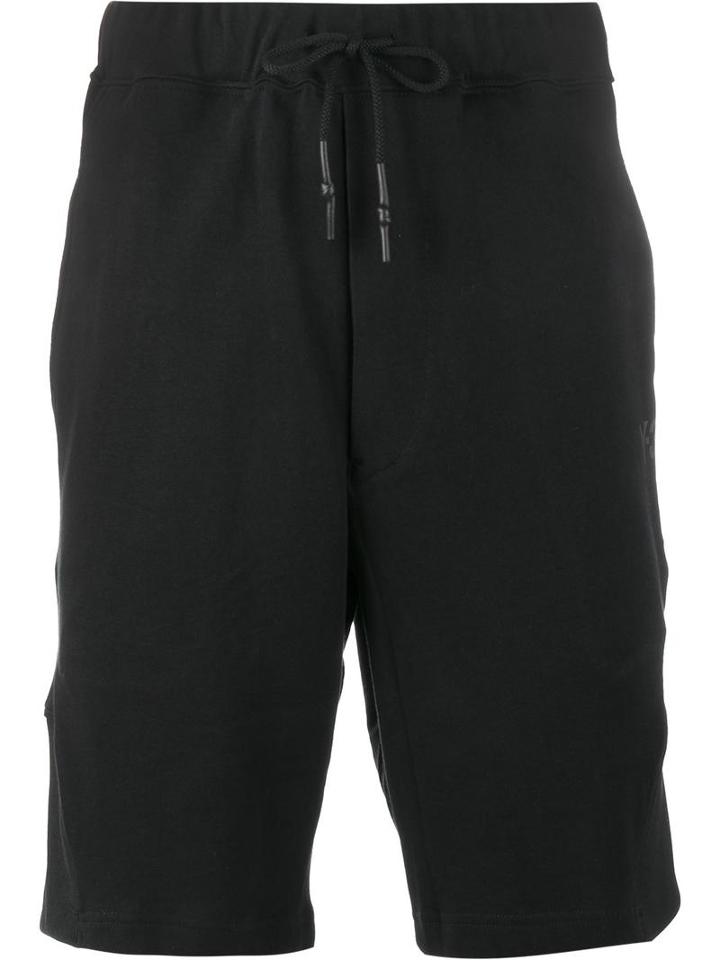 Y-3 Cotton Logo Jersey Shorts, Men's, Size: Xl, Black, Cotton/polyester/polyurethane