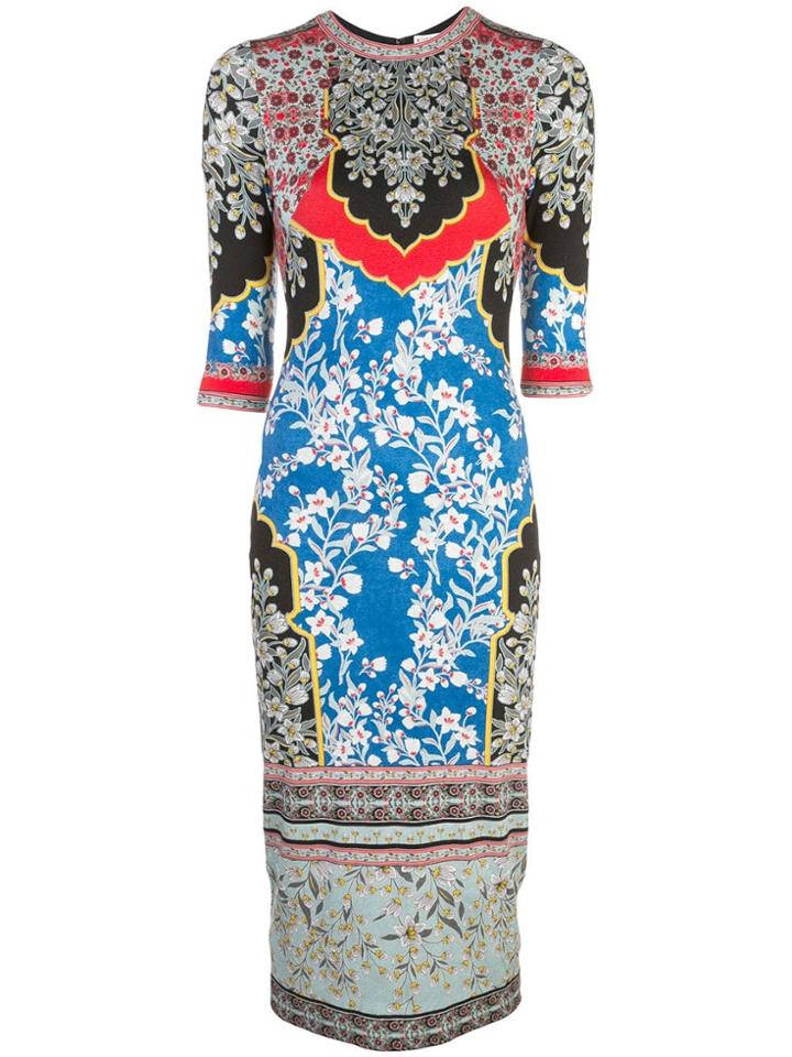 Alice+olivia Delora Fitted Midi Dress - Multicolour