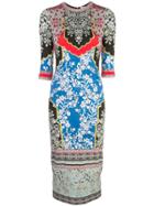 Alice+olivia Delora Fitted Midi Dress - Multicolour