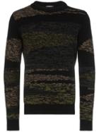 Canessa Striped Crew-neck Sweater - Brown