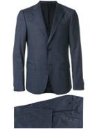 Z Zegna Micro-checked Slim-fit Suit - Blue