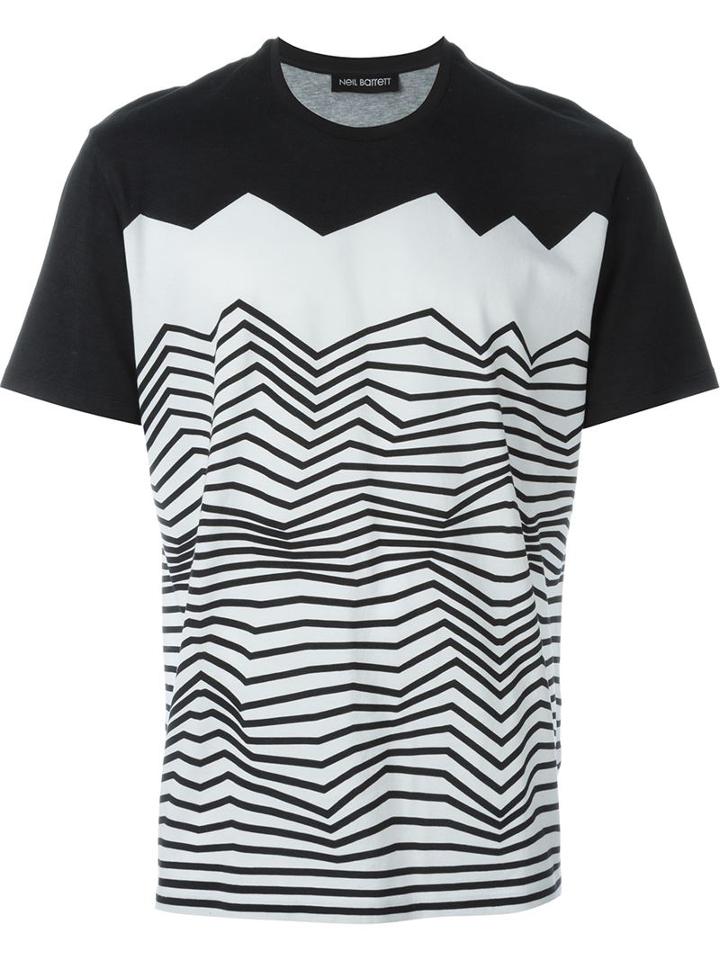 Neil Barrett Zig-zag Print T-shirt