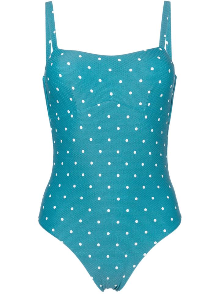 Asceno Polka Dot One Piece - Blue