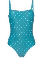Asceno Polka Dot One Piece - Blue