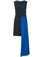 Neil Barrett Contrast Hanging Panel Dress - Brown