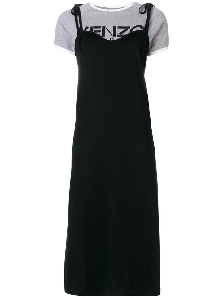 Kenzo 2-in-1 T-shirt Dress - Black