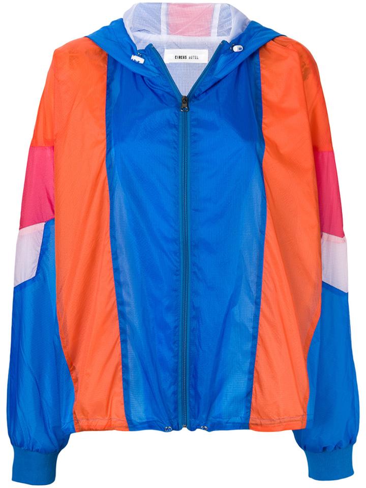 Circus Hotel Contrast Panel Rain Jacket - Blue