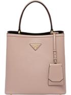 Prada Double Saffiano Leather Bag - Pink