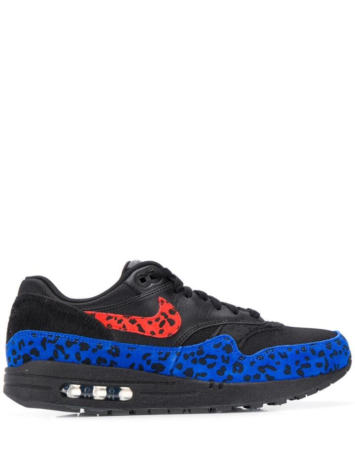 Nike Leopard Print Air Max 1 Sneakers - Black