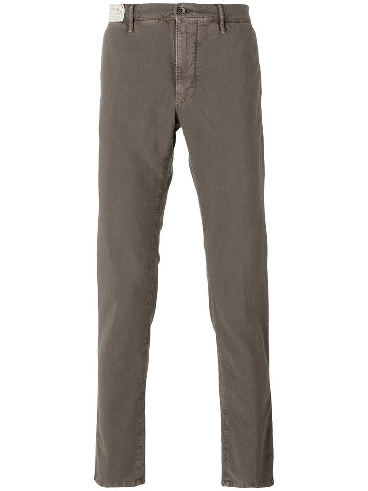 Incotex - Plain Chinos - Men - Cotton/spandex/elastane - 33, Brown, Cotton/spandex/elastane