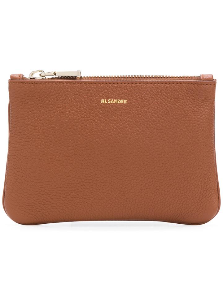 Jil Sander Pouch Clutch Bag - Brown