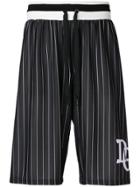 Dolce & Gabbana Pinstripe Jogging Shorts - Black