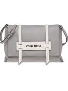 Miu Miu Grace Lux Shoulder Bag - Grey