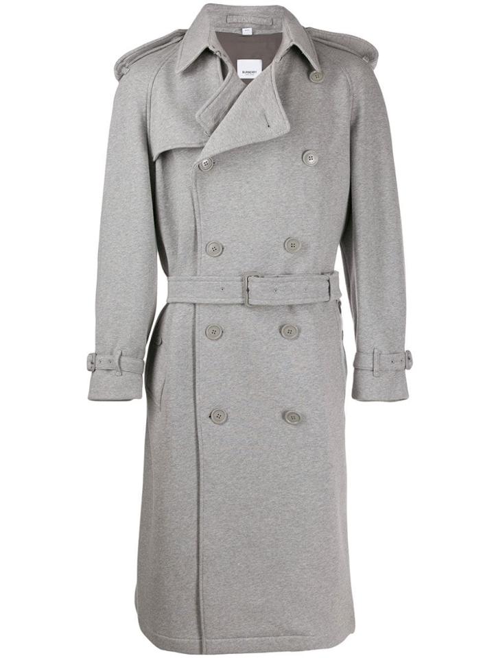 Burberry Jersey Trench Coat - Grey